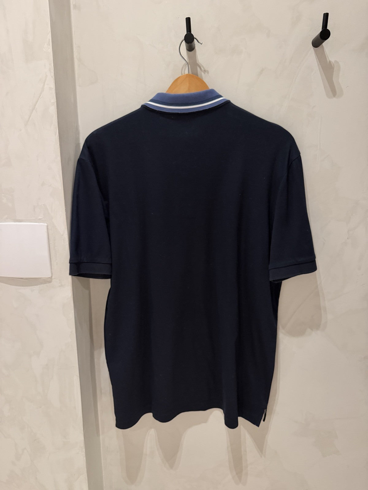BOSS Polo Azul Marinho Gola Listrada