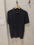 BOSS Polo Preta Detalhes Azuis