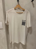 EA7 Branca Logo Listrado