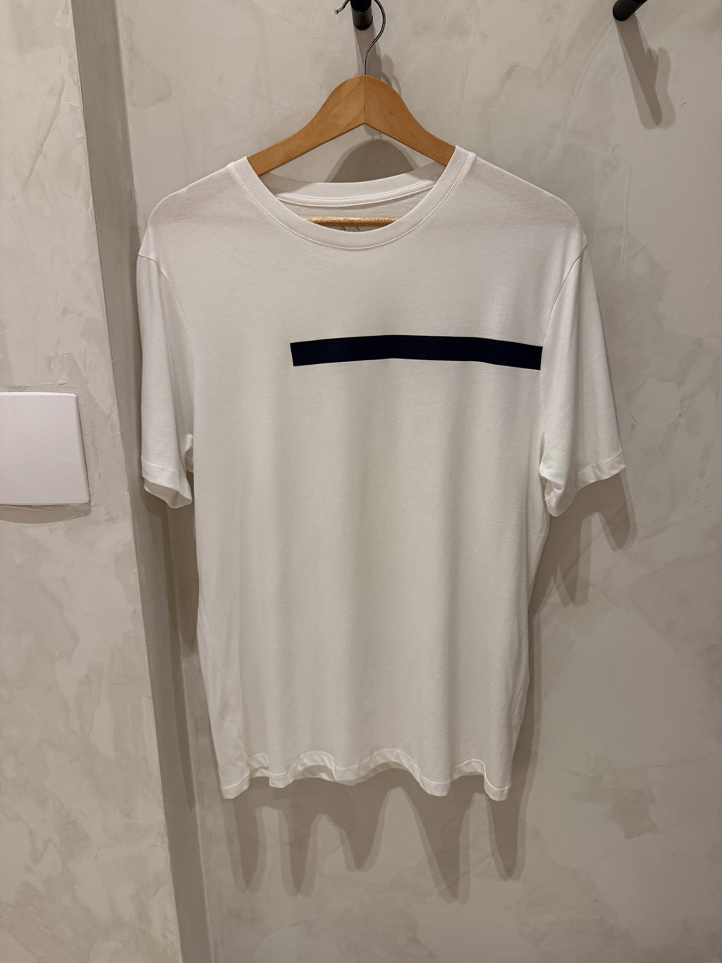 Armani Exchange Branca Faixa Marinho