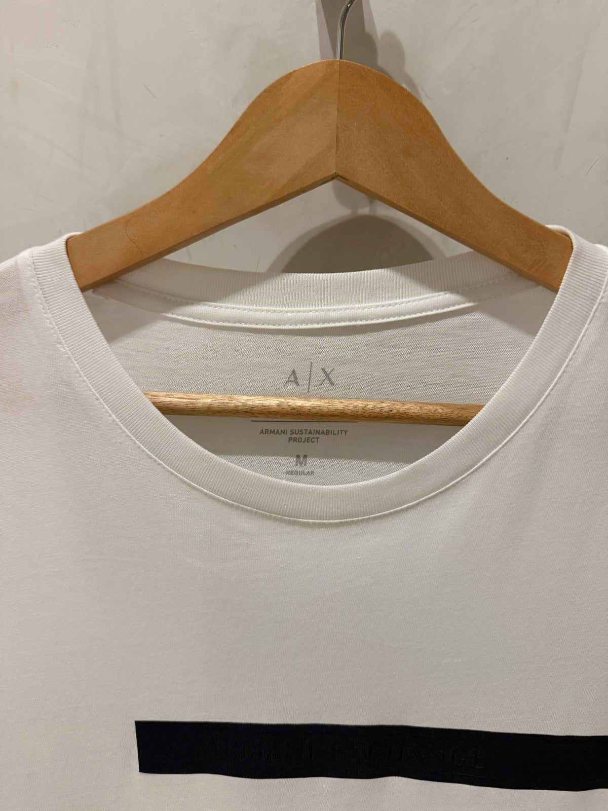 Armani Exchange Branca Faixa Marinho