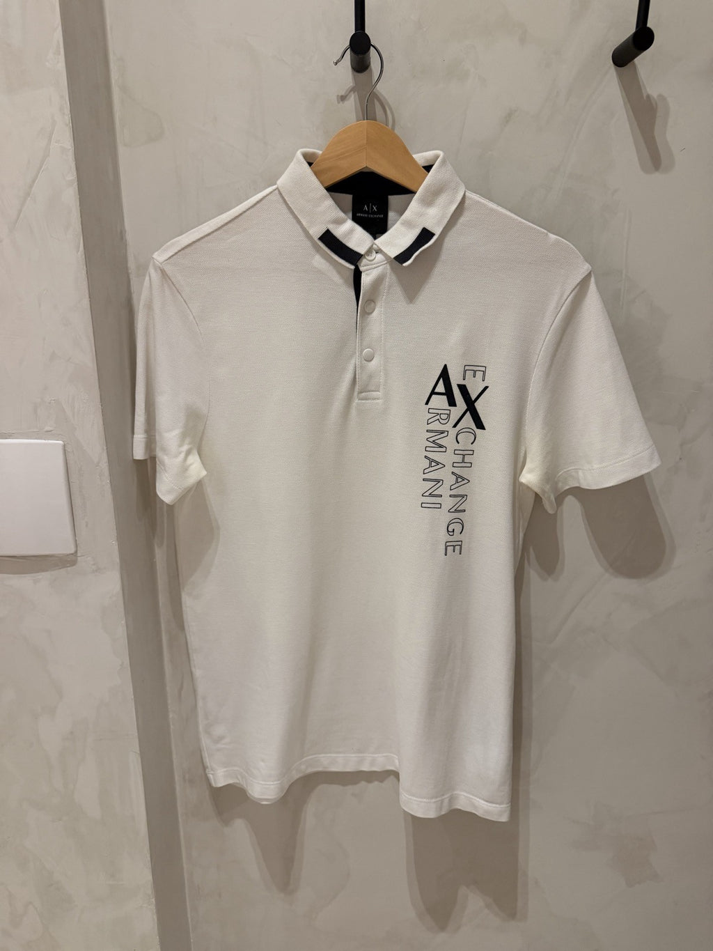 Armani Exchange Polo Branca Texto