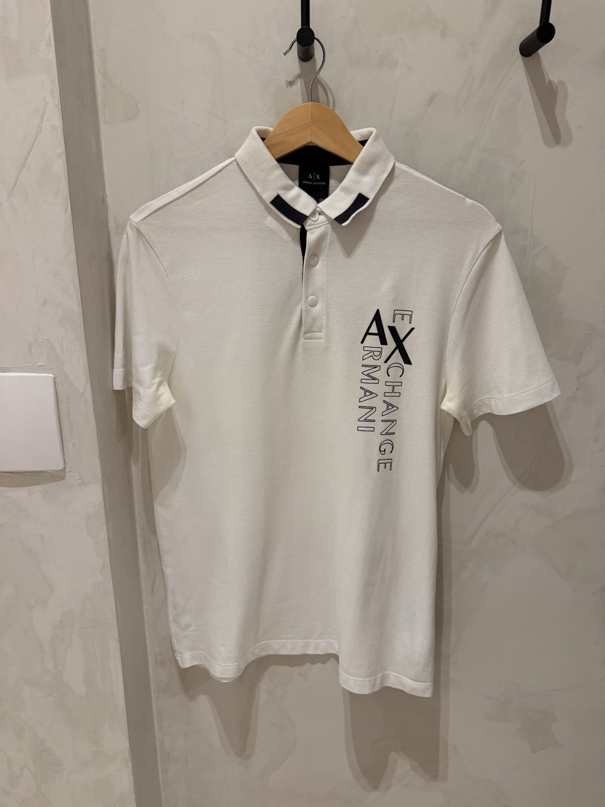 Armani Exchange Polo Branca Texto