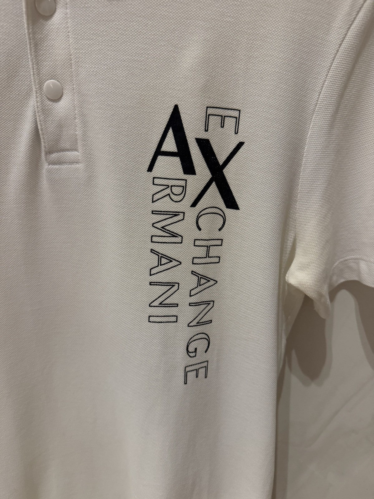 Armani Exchange Polo Branca Texto