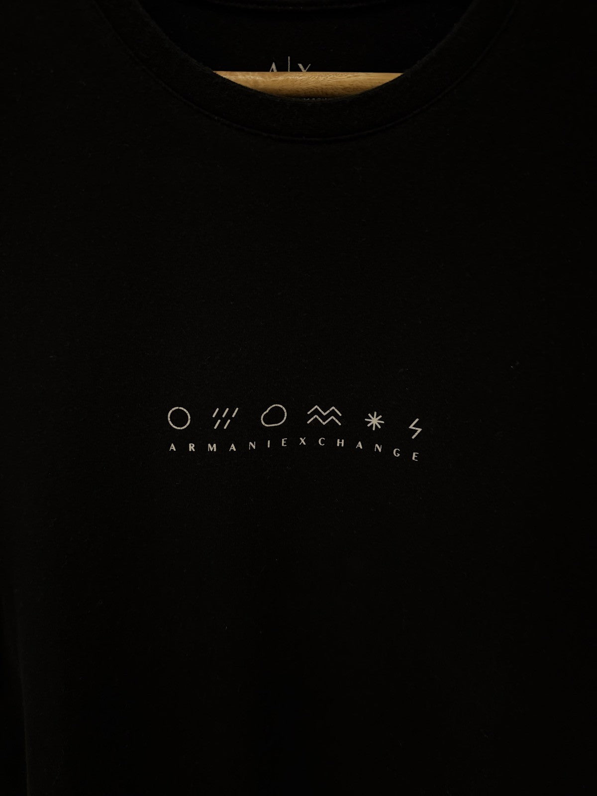 Armani Exchange Preta Símbolos