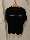Armani Exchange Preta Faixa Cinza